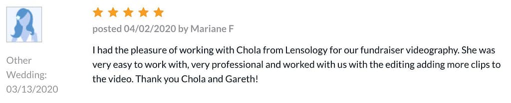 Great Review From The Knot