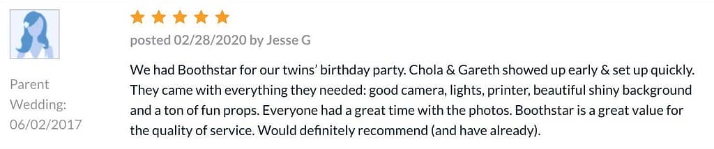 Great Review From The Knot