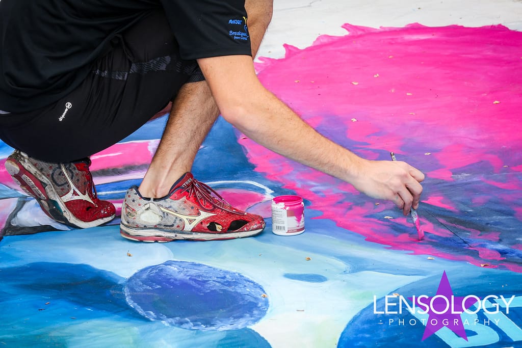 EMC Amgen BiTE chalk art ASCO online fundraiser Day One, Chicago, I