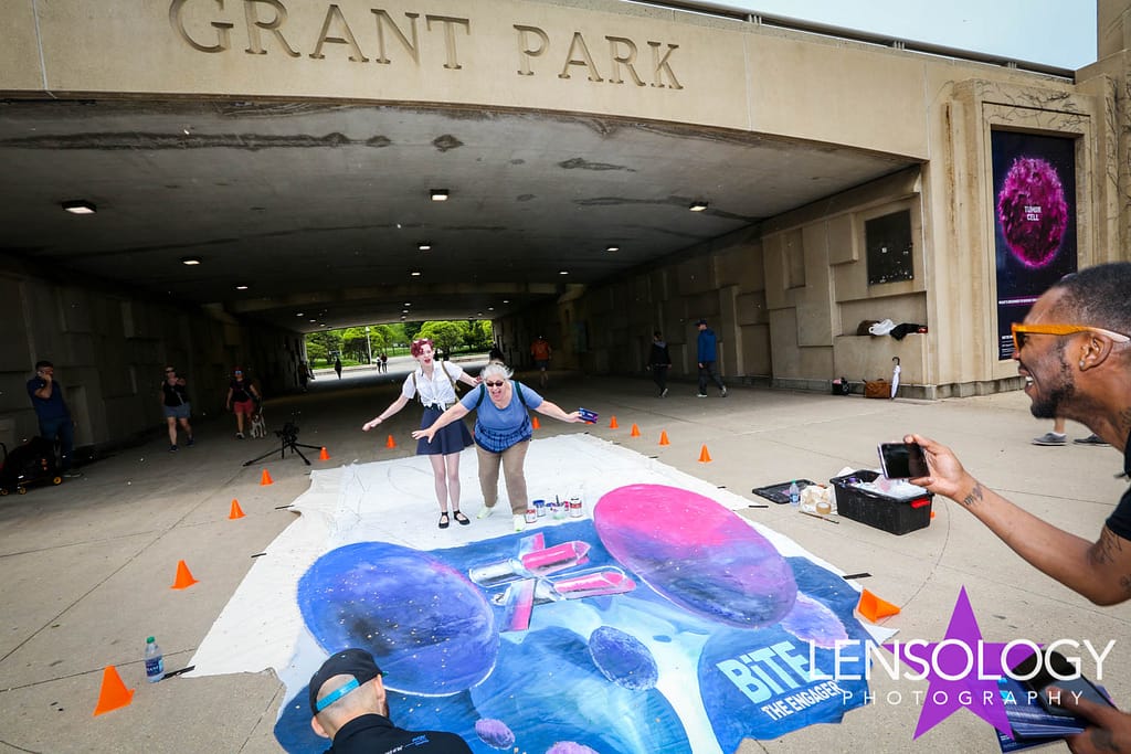 EMC Amgen BiTE chalk art ASCO online fundraiser Day One