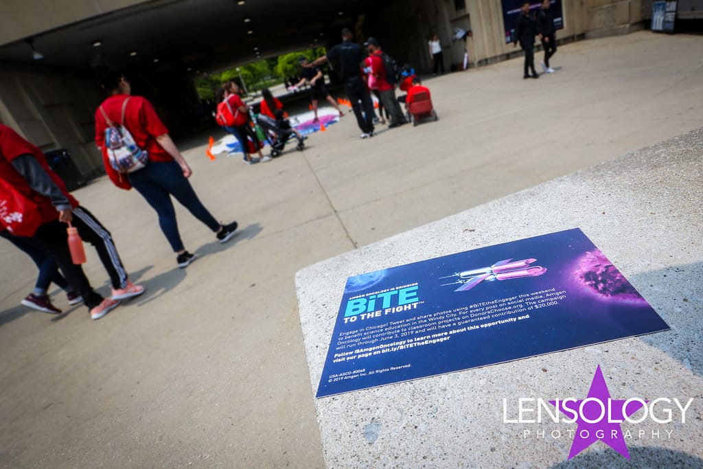 EMC Amgen BiTE chalk art ASCO online fundraiser Day One, Chicago, I