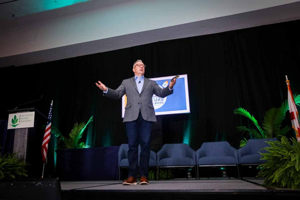 Photos of corporate people on stage