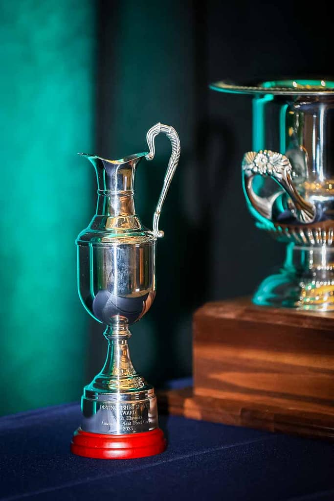 Photos of corporate people on stage