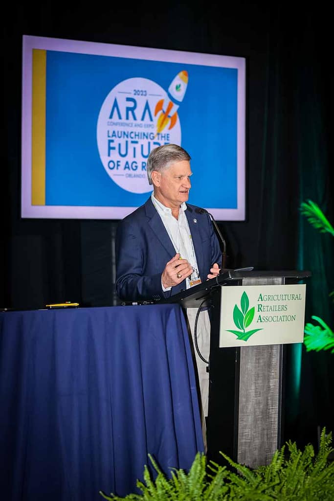 Photos of corporate people on stage